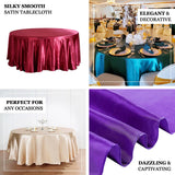 120inch Lavender Lilac Seamless Satin Round Tablecloth