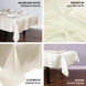 50"x120" Ivory Satin Tablecloth