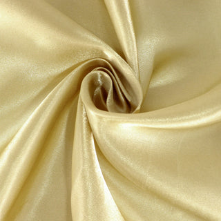 Enhance Your Event Décor with the 60"x102" Champagne Seamless Smooth Satin Rectangular Tablecloth