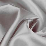 120 inch Silver Satin Round Tablecloth#whtbkgd