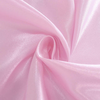 Transform Your Tablescape with the Pink Satin Seamless Rectangular Tablecloth