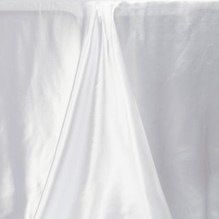 Elegant White Satin Tablecloth for Event Décor