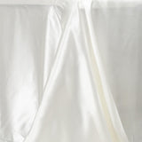 90x156 Ivory Satin Rectangular Tablecloth