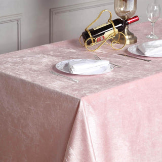 Blush Velvet Tablecloth: Add Elegance and Luxury to Your Table Decor Blush Velvet Tablecloth: Add Elegance and Luxury to Your Table Decor