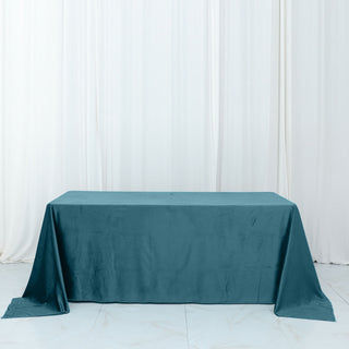 Peacock Teal Premium Velvet Tablecloth