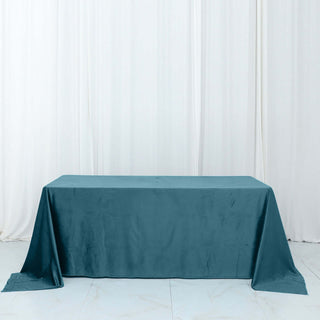 Peacock Teal Premium Velvet Tablecloth Peacock Teal Premium Velvet Tablecloth