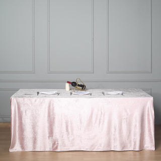 Elevate Your Event Decor with the Blush Velvet Tablecloth