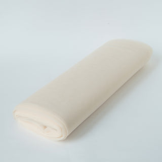 Elegant Ivory Tulle Fabric Bolt for DIY Craft Projects