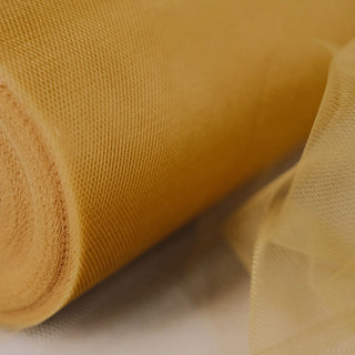 Add a Touch of Elegance with Gold Tulle Fabric Bolt