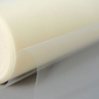 Elegant Ivory Tulle Fabric Bolt for Wedding and Party Decor