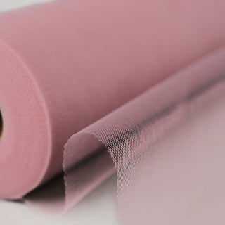 Dusty Rose Tulle Fabric Bolt for Elegant Event Decor
