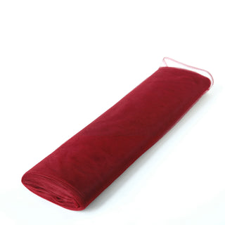 Enhance Your Event Decor with the Burgundy Tulle Fabric Bolt