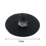 25 Pack | 9inch Black Sheer Nylon Tulle Circles Favor Wrap Craft Fabric