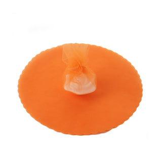 Create Charming Party Favors with Orange Sheer Nylon Tulle Circles