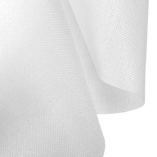 White mesh fabric draping elegantly, showcasing texture and translucence.