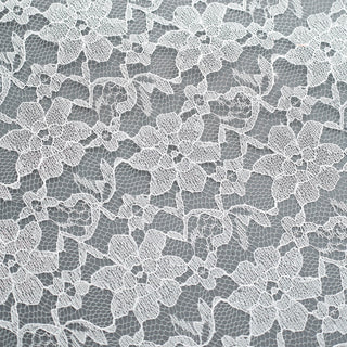 Create Picture-Perfect Wedding Decor with White Floral Lace Fabric Bolt