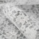 6 inches x 10 Yards White Floral Lace Fabric Bolt#whtbkgd