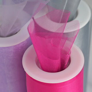 Transform Your Event with Fuchsia Sheer Organza Fabric Bolt