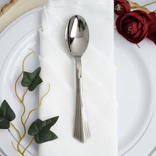 Add Elegance to Your Event with Titanium Silver Disposable Spoons