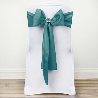 Turquoise Polyester Chair Sashes - Add Elegance to Your Event Decor Turquoise Polyester Chair Sashes - Add Elegance to Your Event Decor