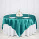 90inch | Turquoise Satin Overlay | Seamless Square Table Overlays