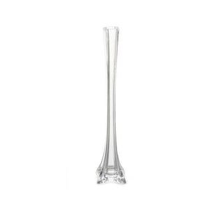 Elegant Clear Eiffel Tower Glass Flower Vase - Set of 12
