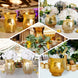 Gold Crackle Glass Flower Vase | Hurricane Candle Holders