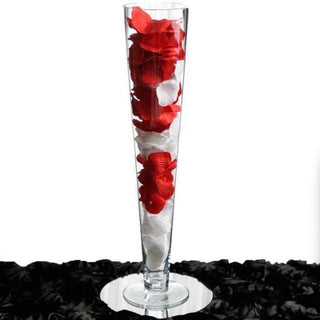 Clear Heavy Duty Trumpet Glass Vases - Perfect for Elegant Events Clear Heavy Duty Trumpet Glass Vases - Perfect for Elegant Events