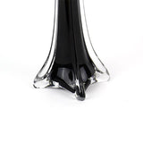 12 Pack | 24" Black Eiffel Tower Glass Flower Vase