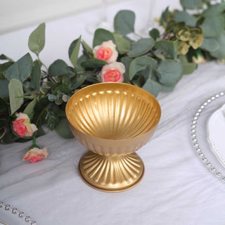 Versatile and Stylish Gold Metal Vase for Any Occasion