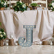 20" Vintage Galvanized Metal Marquee Letter Light Cordless With 16 Warm White LED - J