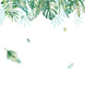 Green Tropical Assorted Hanging Leaves Wall Decals, Plant Peel Removable Stickers#whtbkgd
