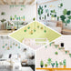 Green Tropical Potted Plants Planters Wall Decals, Peel and Stick Decor Stickers