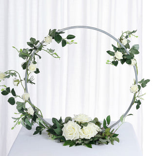 Elegant Silver Round Arch Wedding Centerpiece