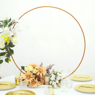 Versatile Gold Metal Round Hoop for Any Occasion