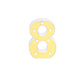 6" Gold 3D Marquee Numbers | Warm White 7 LED Light Up Numbers | 8