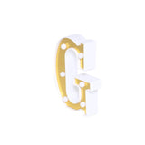 6" Gold 3D Marquee Letters | Warm White 6 LED Light Up Letters | G