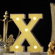 6 Gold 3D Marquee Letters | Warm White 5 LED Light Up Letters | X#whtbkgd