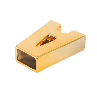 Elevate Your Table Decor with the Gold Ceramic Letter Vase Elevate Your Table Decor with the Gold Ceramic Letter Vase