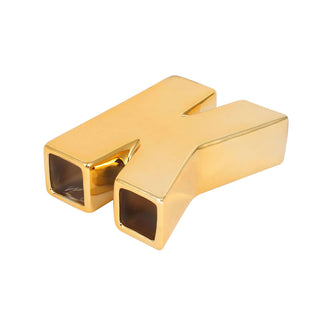 Create a Memorable Table Setting with the Gold Plated Ceramic Letter Bud Vase Create a Memorable Table Setting with the Gold Plated Ceramic Letter Bud Vase