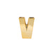 6inch Shiny Gold Plated Ceramic Letter "V" Sculpture Bud Vase, Flower Planter Pot Table #whtbkgd
