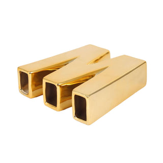 Create Memorable Tablescapes with the Shiny Gold Plated Ceramic Letter Vase Create Memorable Tablescapes with the Shiny Gold Plated Ceramic Letter Vase