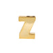 6inch Shiny Gold Plated Ceramic Letter "Z" Sculpture Bud Vase, Flower Planter Pot Table #whtbkgd