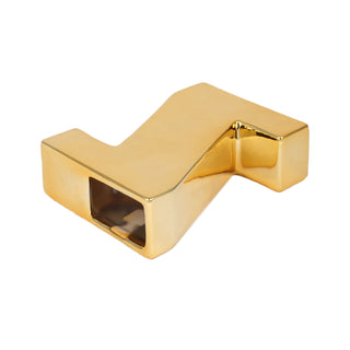 Versatile and Stylish Gold Plated Ceramic Letter Vase