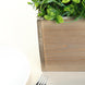 2 Pack | 6" Natural Square Wood Planter Box Set With Removable Plastic Liners