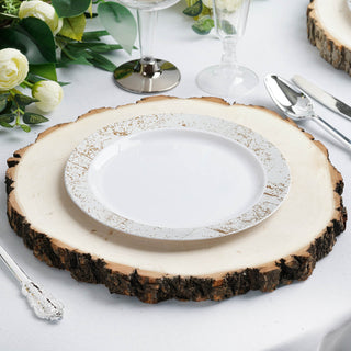 Create a Rustic Wedding with Natural Wood Table Decor