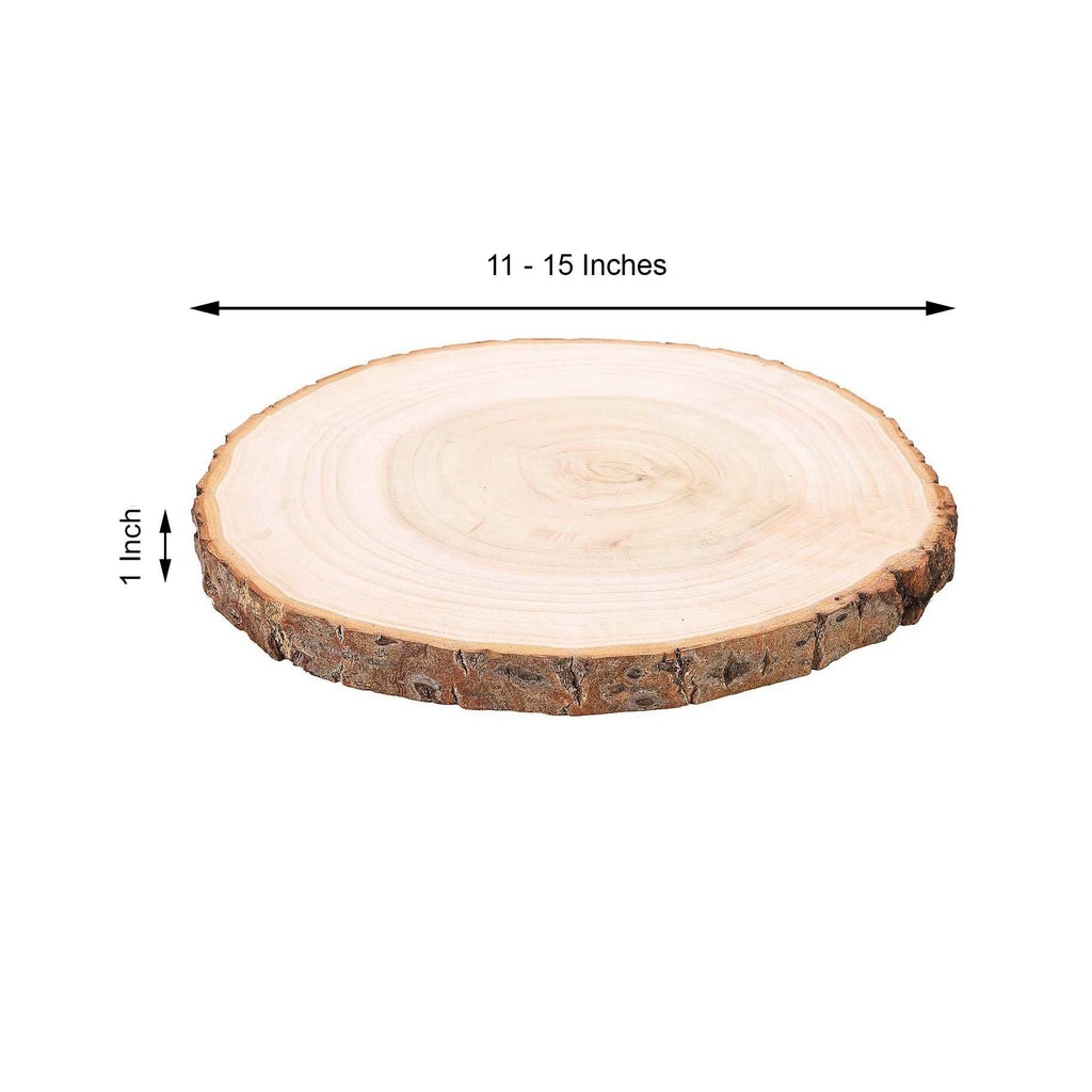 Natural Round Poplar 9-12 wide Wood Slices Wedding Decorations  Centerpieces