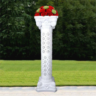 Add Elegance to Your Events with the 42" White Height Adjustable Artistic Venetian Roman Wedding Inspired Pedestal Column Plant Stand Add Elegance to Your Events with the 42" White Height Adjustable Artistic Venetian Roman Wedding Inspired Pedestal Column Plant Stand