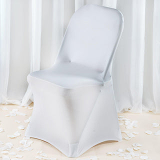 Enhance Your Event with the White Premium Spandex Stretch Fitted Folding Chair Cover Enhance Your Event with the White Premium Spandex Stretch Fitted Folding Chair Cover
