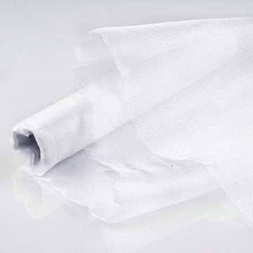 12"x10yd White Sheer Chiffon Fabric Bolt, DIY Voile Drapery Fabric